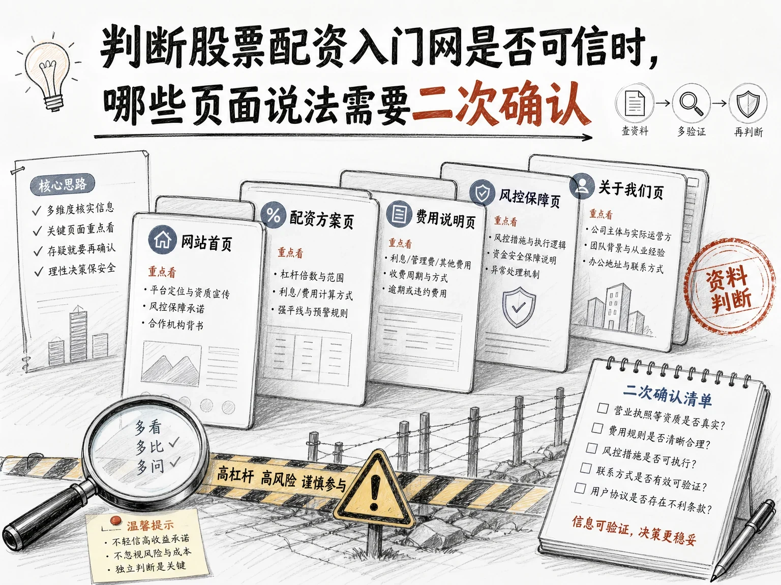 判断股票配资入门网是否可信时,哪些页面说法需要二次确认 插图